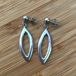 Sterling Silver Drop Post Earrings Vintage Pierced 925